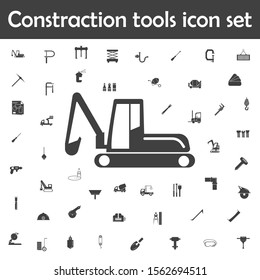Crawler excavator icon. Constraction tools icons universal set for web and mobile