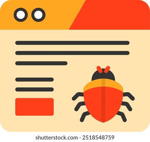 Crawler Flat Vector Icon Design