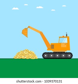 crawler loader with golden coins