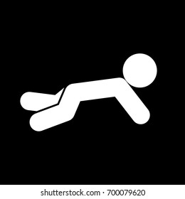Crawling baby icon .