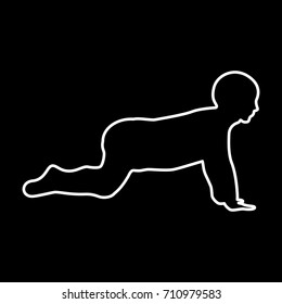 Crawling baby icon .