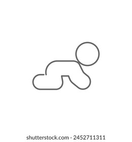 crawling baby icon illustration isolated vector sign symbol