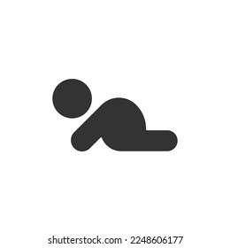Crawling baby icon isolated on white background. Baby room symbol modern, simple, vector, icon for website design, mobile app, ui. Vector Illustration