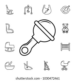 crawling baby icon. Set of baby element. Premium quality graphic design. Signs, outline symbols collection, simple thin line icon for websites,  on white background