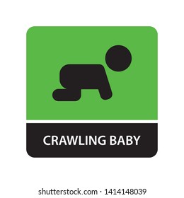 Crawling baby icon for web and mobile