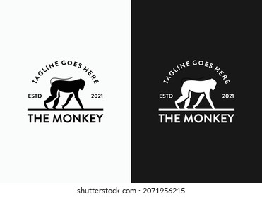 crawling monkey design premium vector