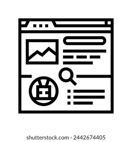 crawling seo line icon vector. crawling seo sign. isolated contour symbol black illustration