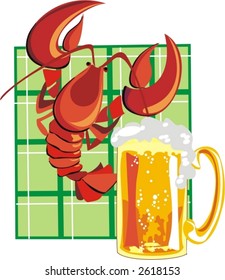 crayfish and beer