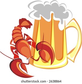 crayfish and beer