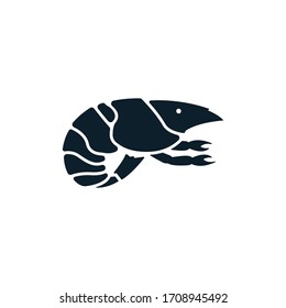 Crayfish icon flat vector illustration