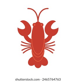 Crayfish icon - hand drawn vector illustration.