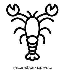 Crayfish icon. Outline illustration of crayfish vector icon for web design isolated on white background