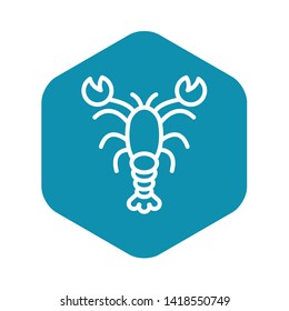 Crayfish icon. Outline illustration of crayfish vector icon for web design isolated on white background