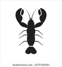 crayfish icon, vector, illustration, symbol