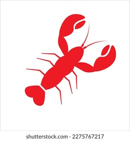 crayfish icon, vector, illustration, symbol