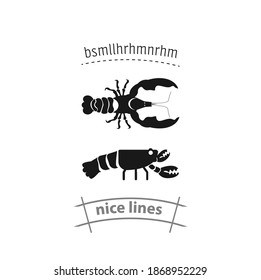 Crayfish isolated vector icon. animal design element