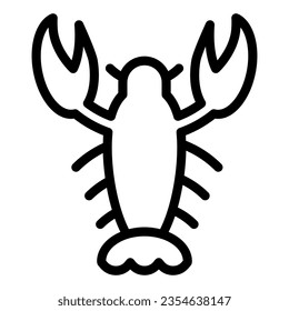 Crayfish line icon. Crawfish vector illustration isolated on white. Seafood outline style design, designed for web and app. Eps 10