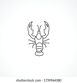 Crayfish line icon. Crayfish isolated line icon
