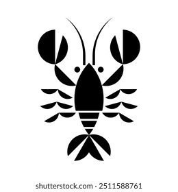 Crayfish logo. Icon design. Template elements