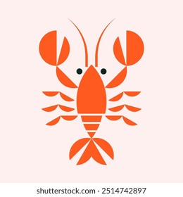 Crayfish logo. Icon design. Template elements