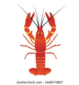 Crayfish logo. Isolated crayfish on white background