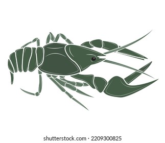 Tintenfisch auf weißem Hintergrund.Vektorgrafik.