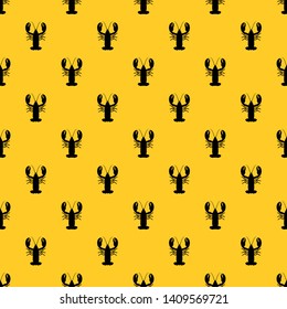 Crayfish pattern seamless vector repeat geometric yellow for any design