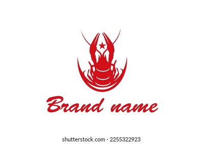 Crayfish Prawn Shrimp Lobster Claw Seafood Circular Label logo design inspiration