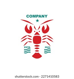 Inspiración en el diseño del logotipo de Crayfish Prawn Shrimp Lobster Claw Seafood Circular Label