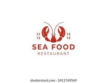 Crayfish Prawn Shrimp Lobster Claw Seafood Circular Label logo design inspiration