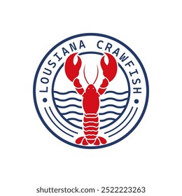 Crayfish Prawn Shrimp Lobster Claw Seafood Label logo design inspiration