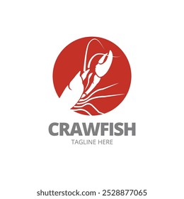 Crayfish Prawn Shrimp Lobster Claw Seafood Circular Label logo design inspiration