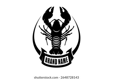 Crayfish Prawn Shrimp Lobster Claw Seafood Circular Label logo design inspiration