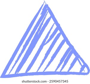 Crayon Abstract Scribble Triangle Vector Illustration
