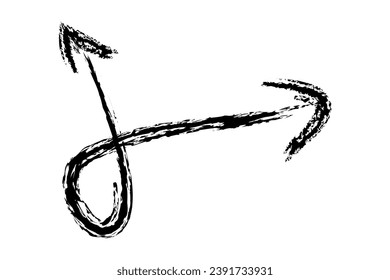 crayon arrows, black hand draw doodle sketch
