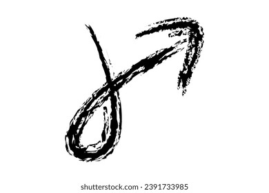 crayon arrows, black hand draw doodle sketch
