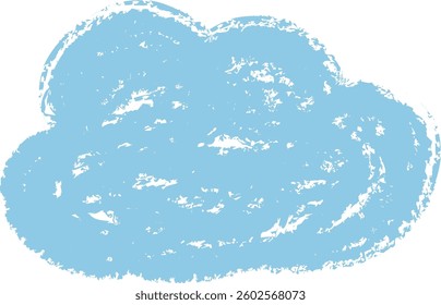 Crayon Art Sky Cloud Vector Illustration