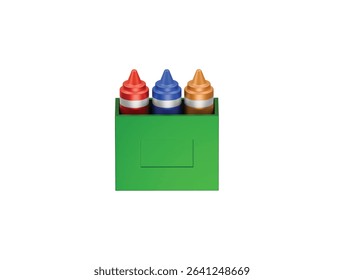  crayon box icon 3d illustration render