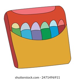 Caja de crayón para niños Vector