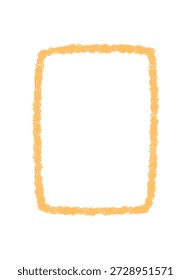 Umriss des Kreidefeldes und leerer Anführungsrahmen mit fluidem Rechteck im Skizzenstil. Orange Rahmen funktioniert als Vorlage oder grafisches Element. Moderner Hintergrund für kreative Layouts und minimale Dekoration.