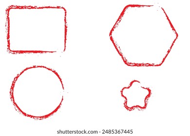 Crayon brush stroke red underline. Chalk pen highlight stroke. Vector hand drawn brush underline element set for accent, crayon texture emphasis element. Red chalk vector illustration