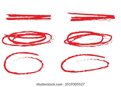 Crayon brush underline stroke set. Chalk mark brush line paint vector stroke. Hand drawn grunge texture charcoal pencil underline. Chalk pastel background vector illustration.