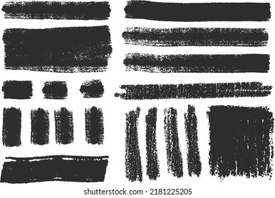 Crayon and Charcoal Strip Shape Set