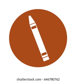 crayon color isolated icon
