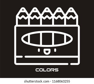 CRAYON COLOR SYMBOL VECTOR ICON 