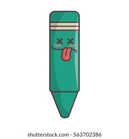 crayon comic character isolated icon