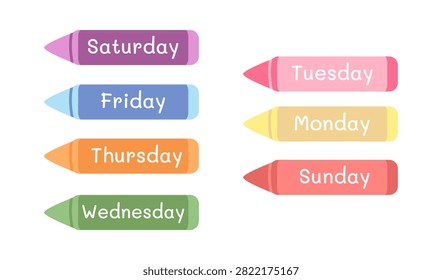 crayon days date back to school pen pencil color week weekday