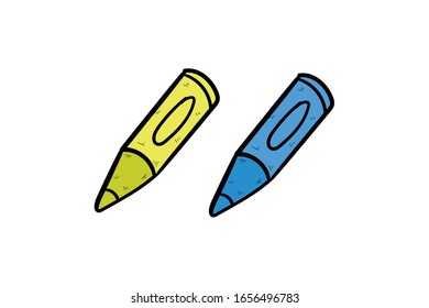 crayon doodle icon vector hand drawing 