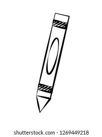 crayon doodle on white background