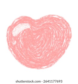 crayon doodle peach clipart, playful pink-orange fruit vector, whimsical drawing